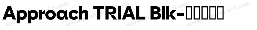 Approach TRIAL Blk字体转换